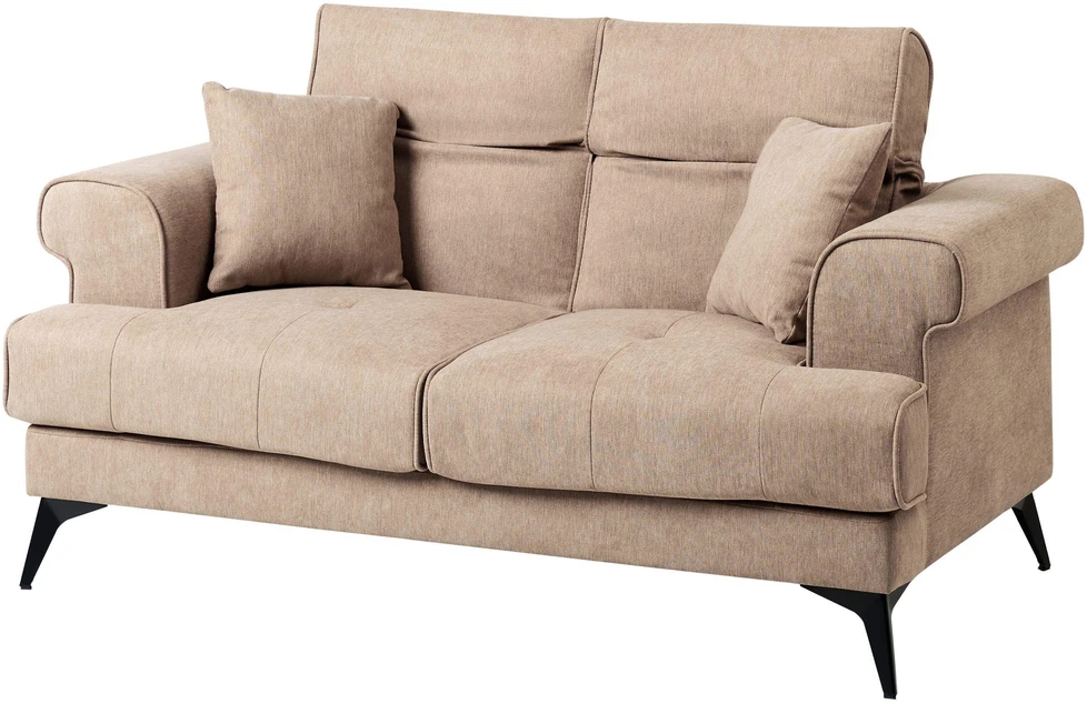 Beliani Dvivietė sofa SKIVE šviesiai ruda