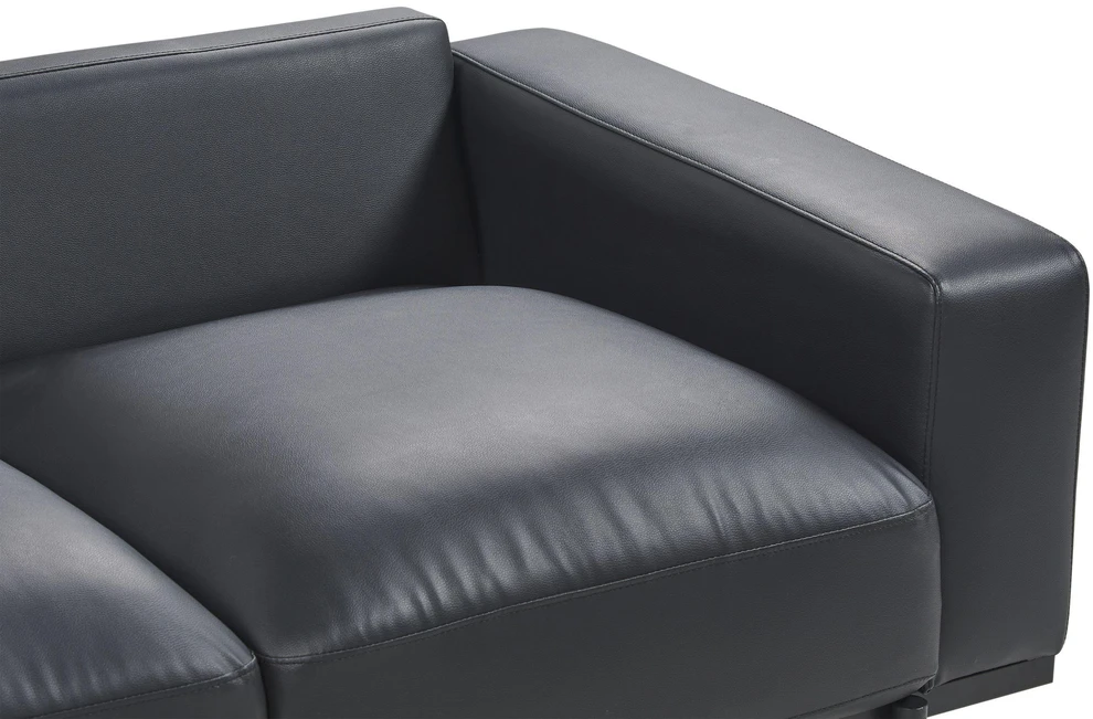 Beliani Dvivietė sofa SOVIK iš dirbtinės odos, juoda
