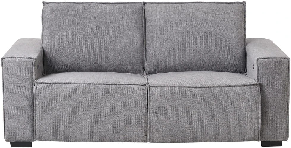 Beliani Dvivietė sofa su elektrine atsipalaidavimo funkcija NUKARI pilkos spalvos