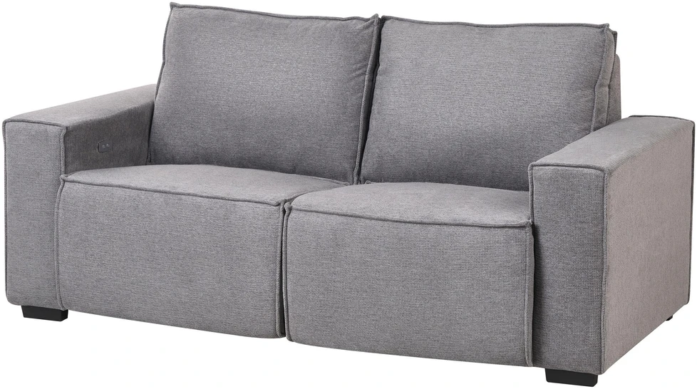 Beliani Dvivietė sofa su elektrine atsipalaidavimo funkcija NUKARI pilkos spalvos