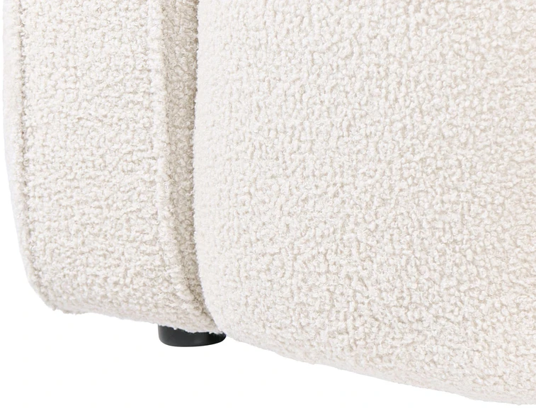 Beliani Dvivietė sofa UTANA Bouclé, kreminės baltos spalvos