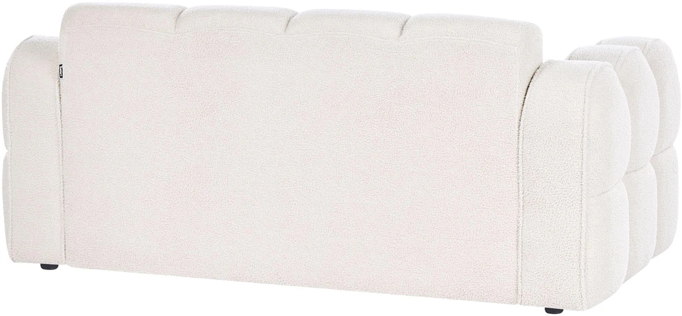Beliani Dvivietė sofa UTANA Bouclé, kreminės baltos spalvos