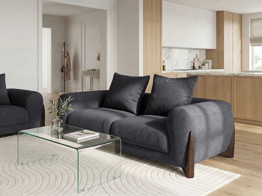 Beliani Dvivietė sofa VINLIDEN, juoda