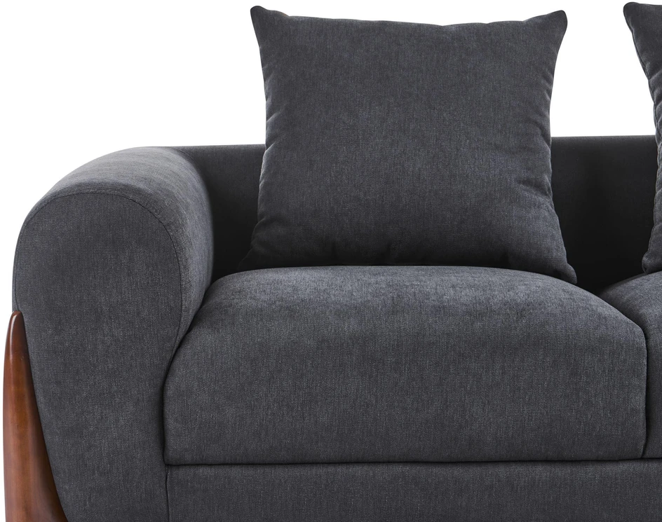 Beliani Dvivietė sofa VINLIDEN, juoda