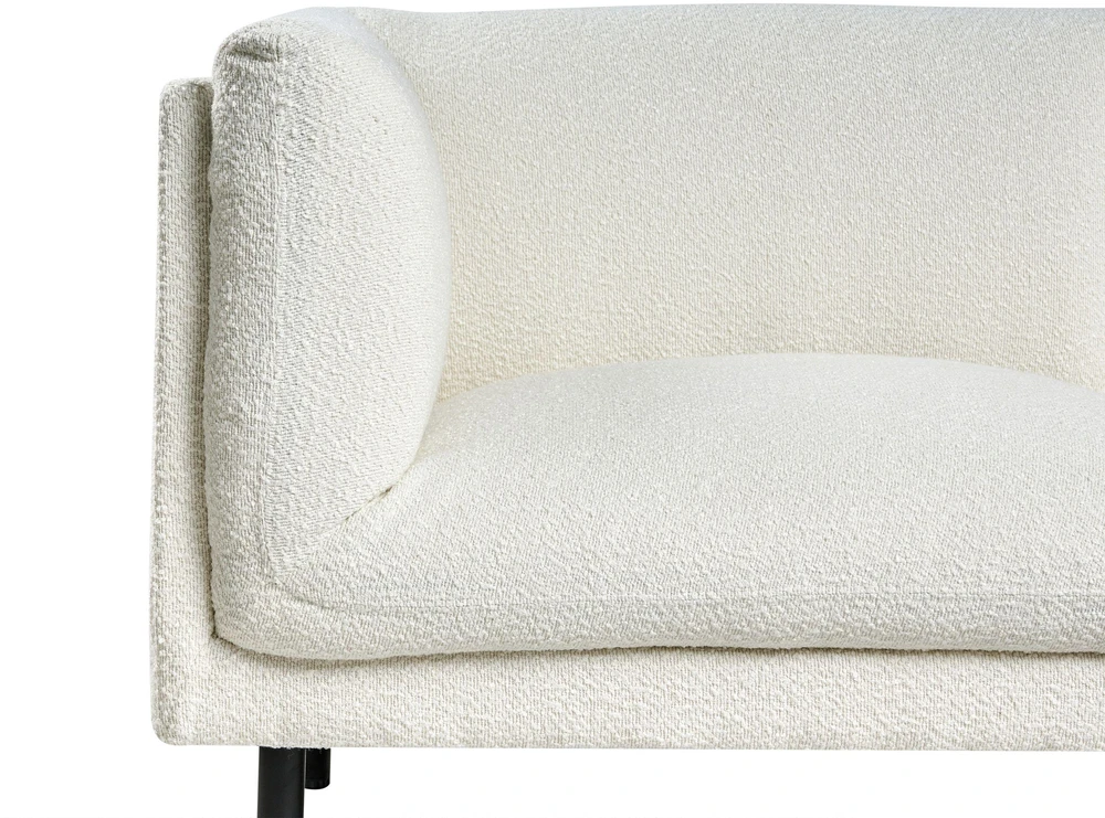 Beliani Dvivietė sofa VORGOD, balta boucle