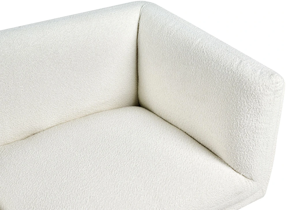 Beliani Dvivietė sofa VORGOD, balta boucle