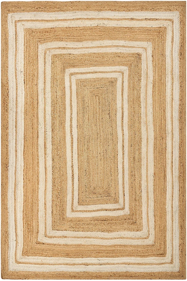 Beliani Džiuto kilimas ELMALI smėlio spalvos 200 x 300 cm