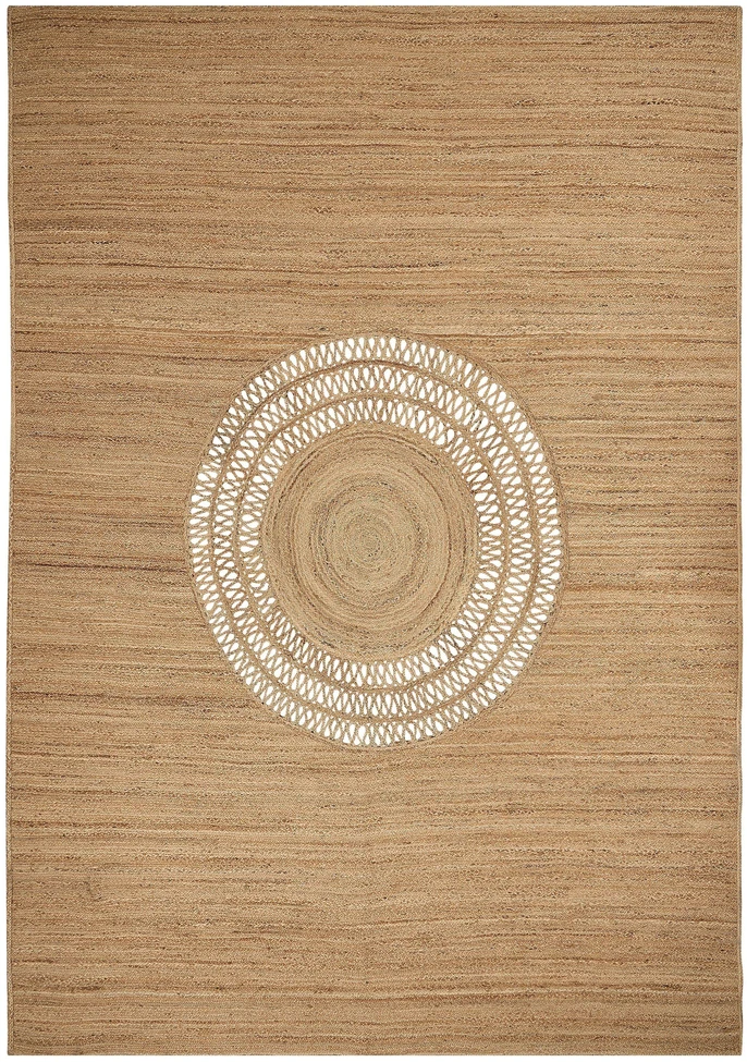 Beliani Džuto kilimas BOGAZOREN smėlio spalvos 160 x 230 cm