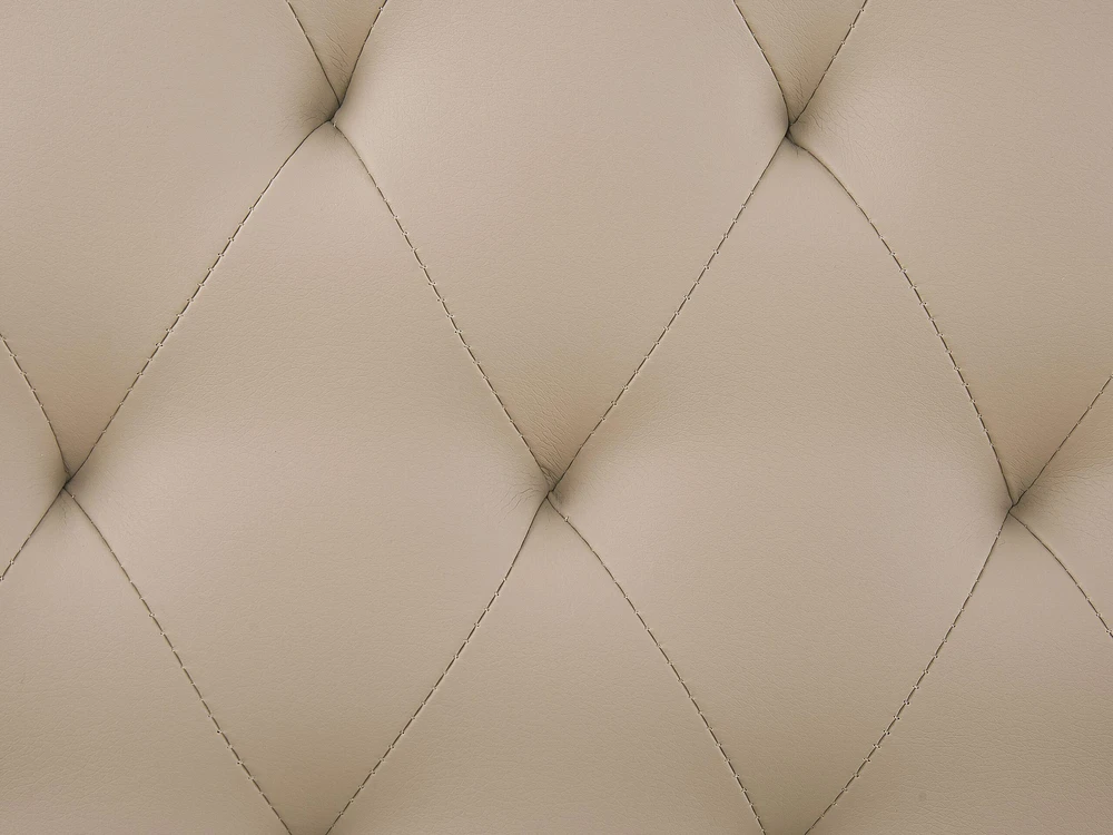 Beliani Eko odos lova ESSONNE 160 x 200 cm smėlio spalvos