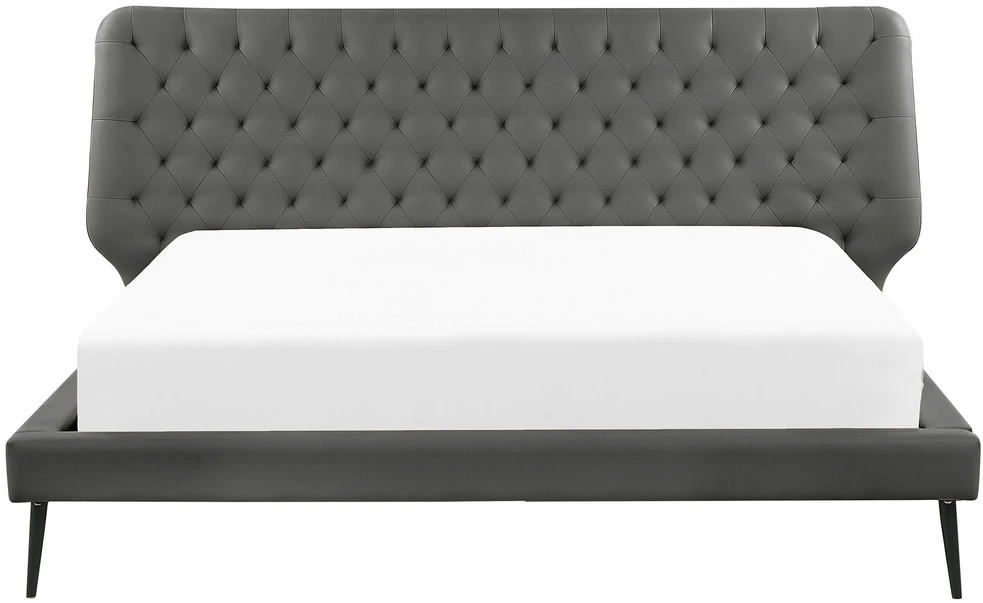 Beliani Eko odos lova ESSONNE 180 x 200 cm pilka