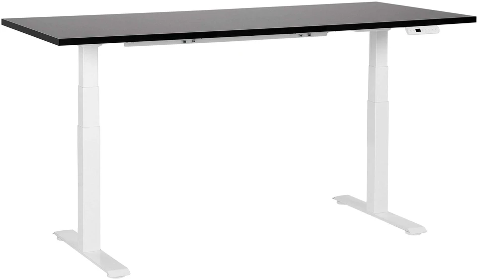Beliani Elektra reguliuojamas stalas DESTINES juodas/baltas 180 cm 80 cm