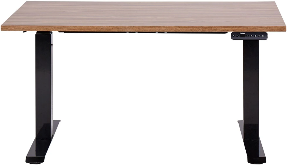 Beliani Elektra reguliuojamas stalas DESTINES rudas/juodas 120 cm 72 cm