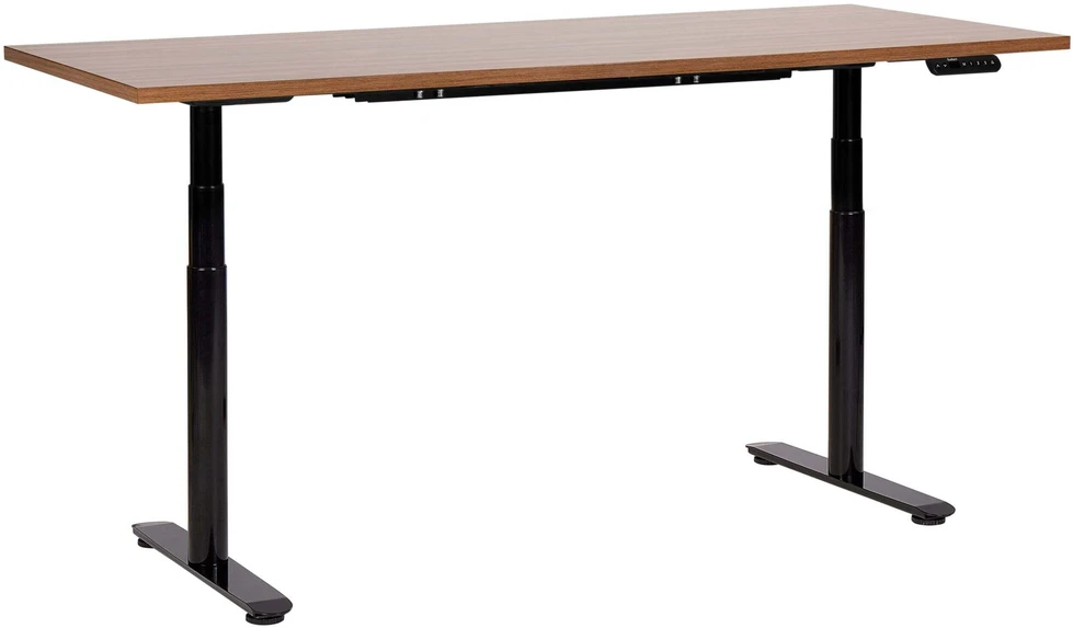 Beliani Elektra reguluojamas stalas DESTINAS, rudas/juodas, 180 cm x 80 cm
