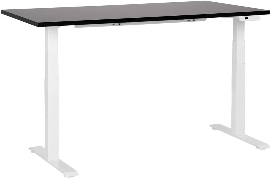 Beliani Elektra reguluojamas stalas DESTINES juodas/baltas 160 cm 72 cm