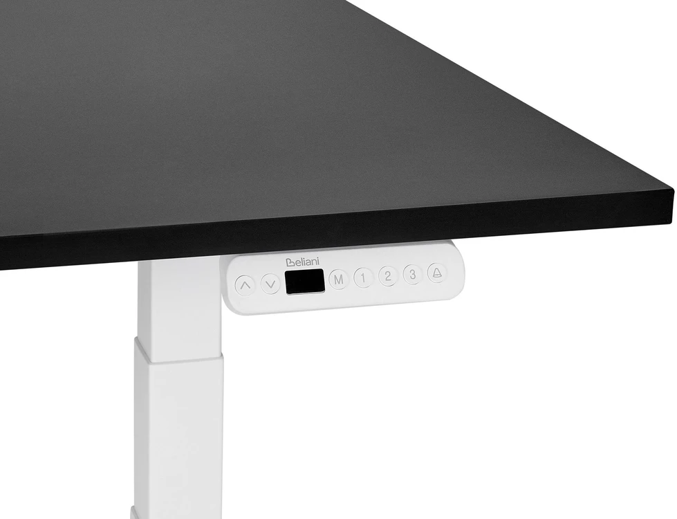 Beliani Elektra reguluojamas stalas DESTINES juodas/baltas 160 cm 72 cm