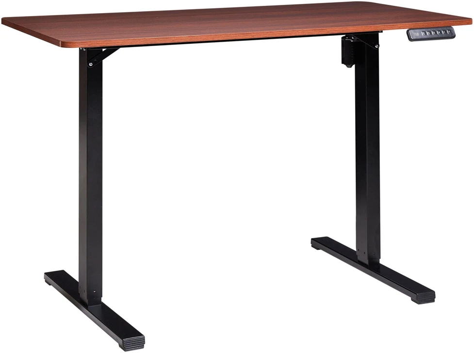 Beliani Elektriškai reguliuojamas rašomasis stalas TAVARES, rudas/juodas, 120 x 60 cm