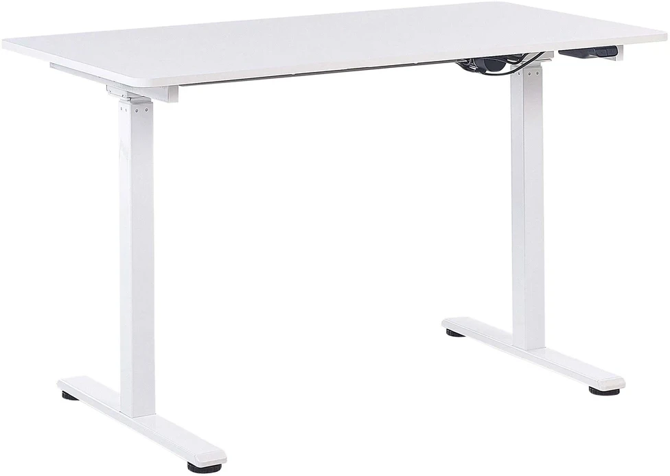 Beliani Elektriškai reguliuojamas rašomasis stalas GRIFTON, baltas, 120x60 cm