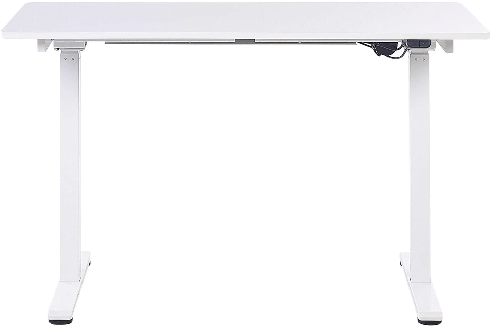 Beliani Elektriškai reguliuojamas rašomasis stalas GRIFTON, baltas, 120x60 cm