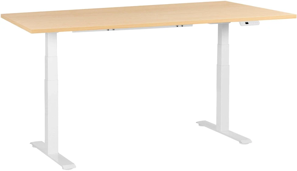 Beliani Elektriškai reguliuojamas stalas DESTINES šviesiai ruda/balta 180 cm 72 cm