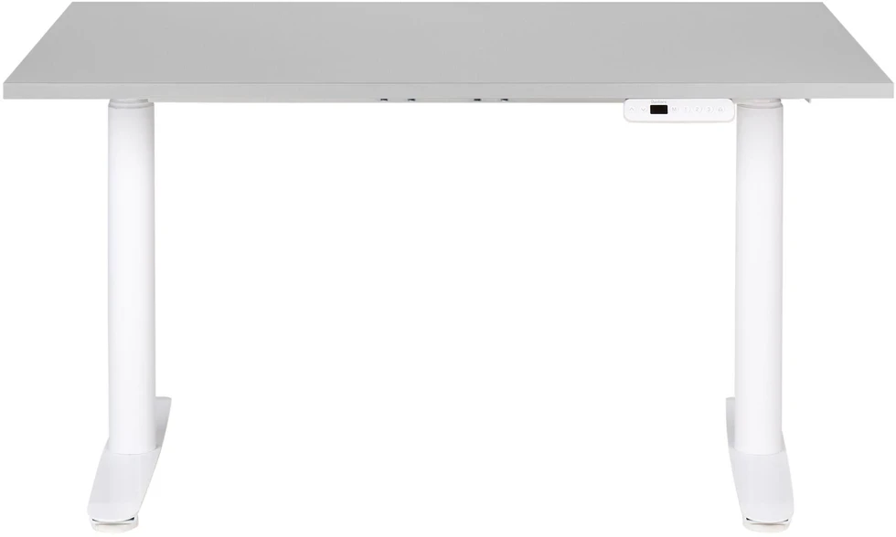 Beliani Elektriškai reguliuojamas stalas DESTINAS pilkas/baltas 120 cm 72 cm