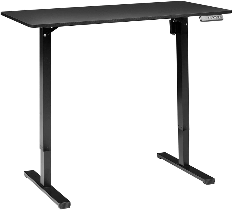 Beliani Elektriškai reguliuojamas stalas TAVARES, juodas, 120 cm x 60 cm