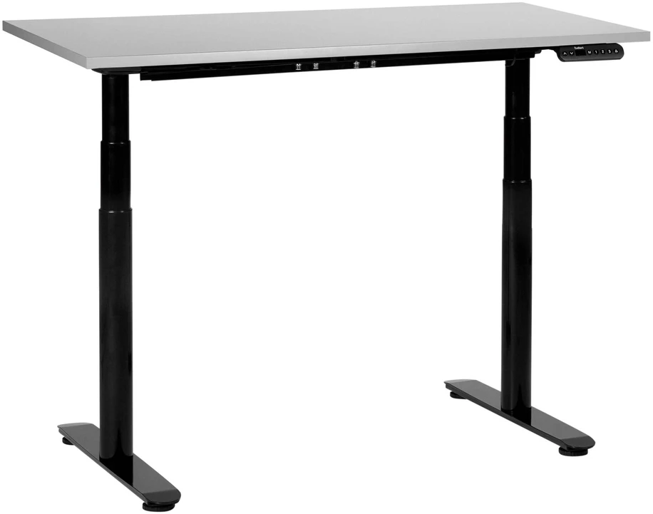 Beliani Elektriškai reguliuojamas stalas DESTINAS pilkas/juodas 120 cm 72 cm