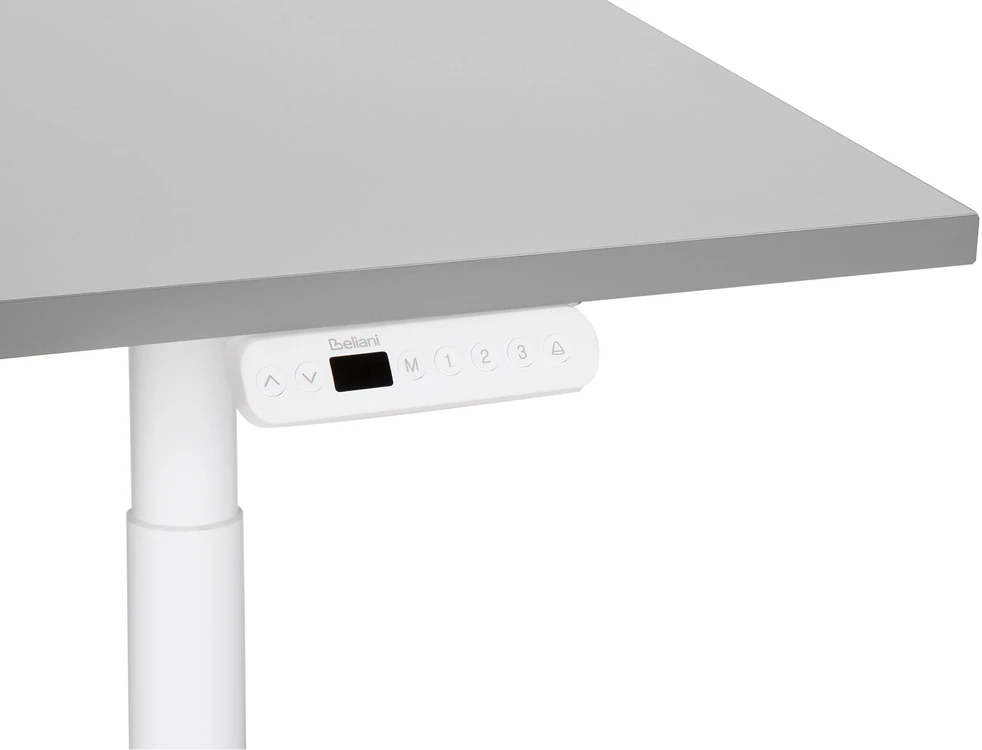 Beliani Elektriškai reguliuojamas stalas DESTINAS pilkas/baltas 120 cm 72 cm