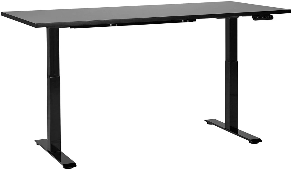 Beliani Elektriškai reguliuojamas stalas DESTINES juodas 180 cm 80 cm