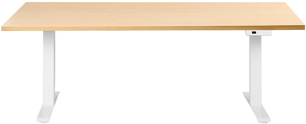 Beliani Elektriškai reguliuojamas stalas DESTINES šviesiai ruda/balta 180 cm 72 cm