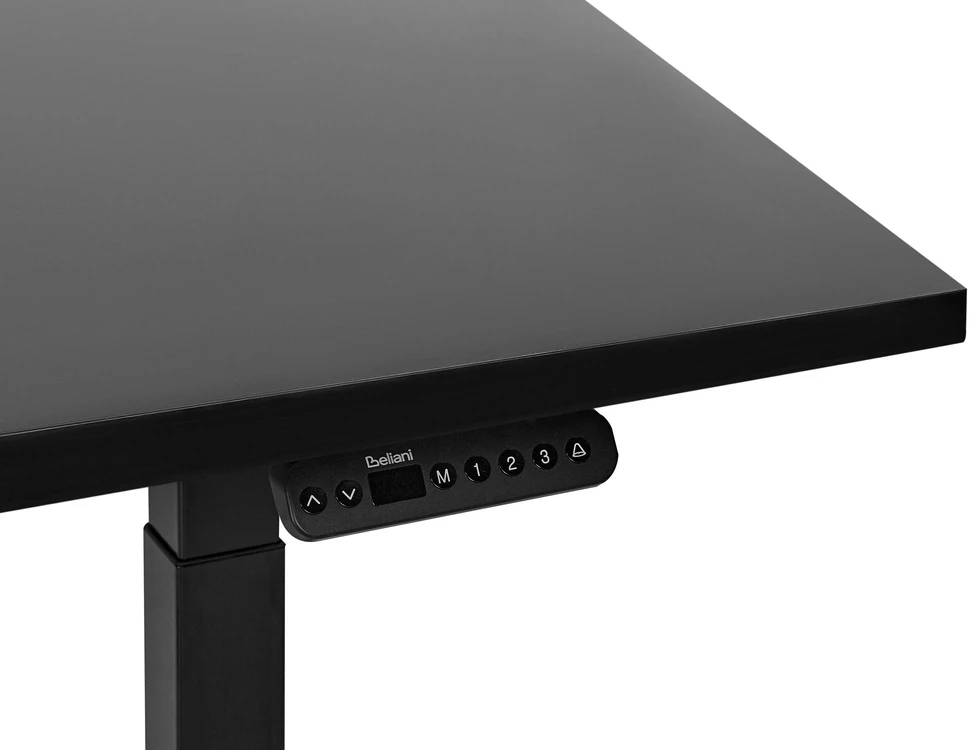 Beliani Elektriškai reguliuojamas stalas DESTINES Juodas 160 cm 72 cm