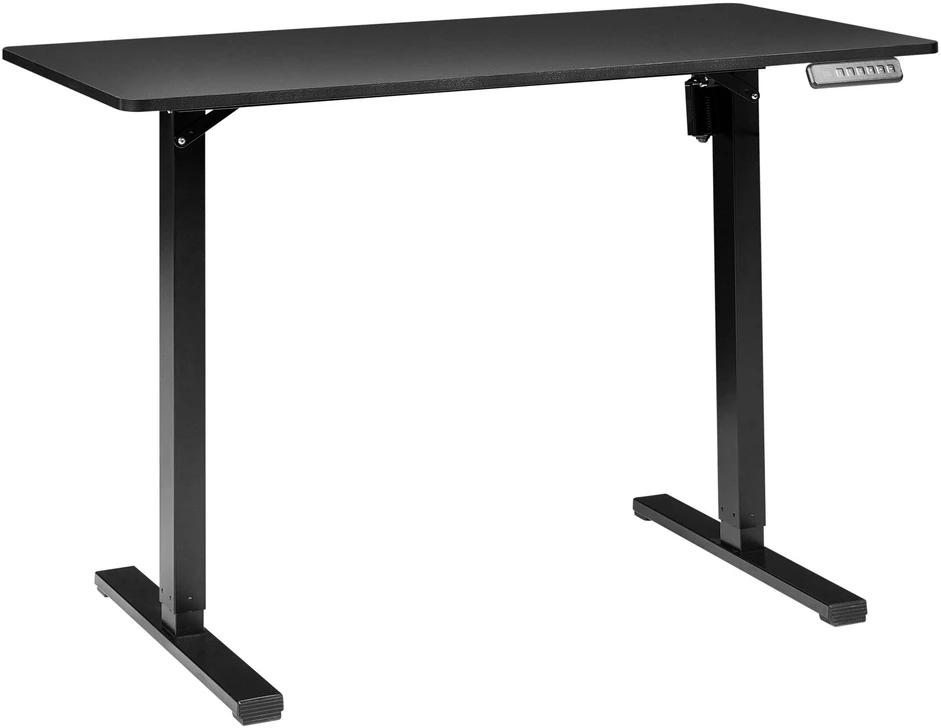 Beliani Elektriškai reguliuojamas stalas TAVARES, juodas, 120 cm x 60 cm