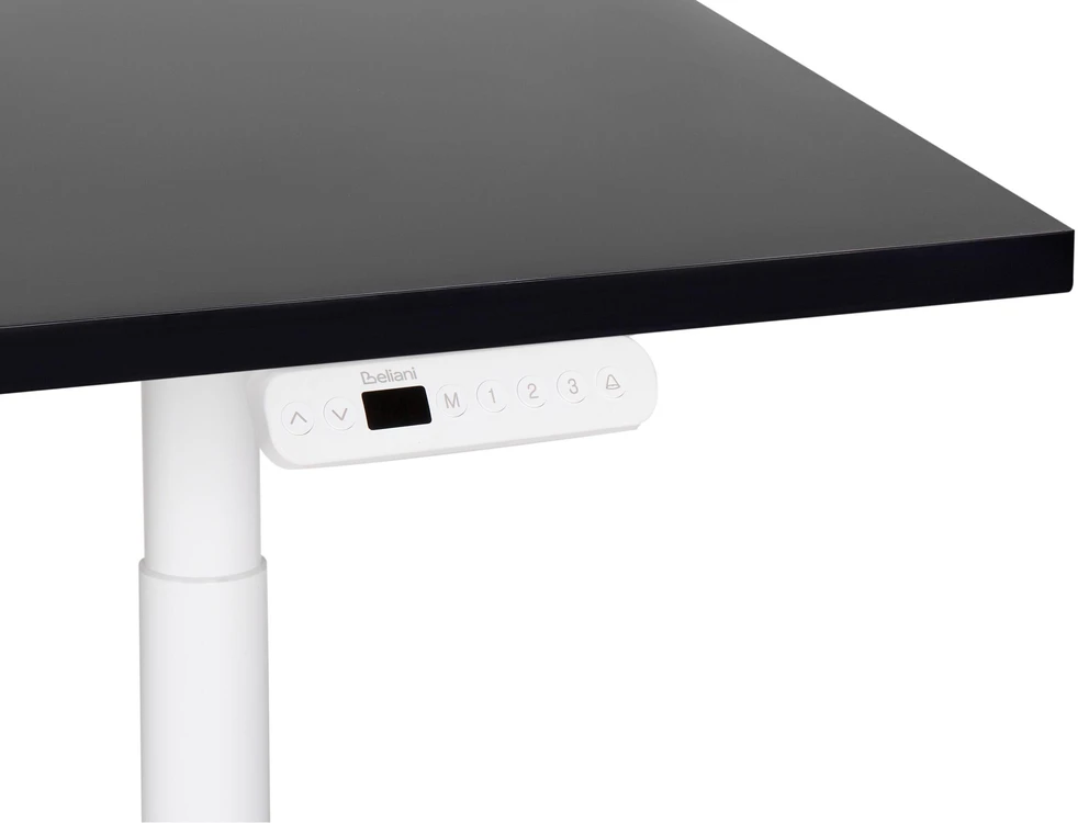 Beliani Elektriškai reguliuojamas stalas DESTINAS Juodas/baltas 160 cm 72 cm