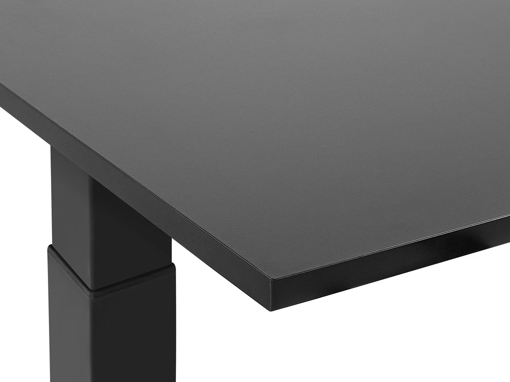 Beliani Elektriškai reguliuojamas stalas DESTIN II juodas 160 cm 72 cm