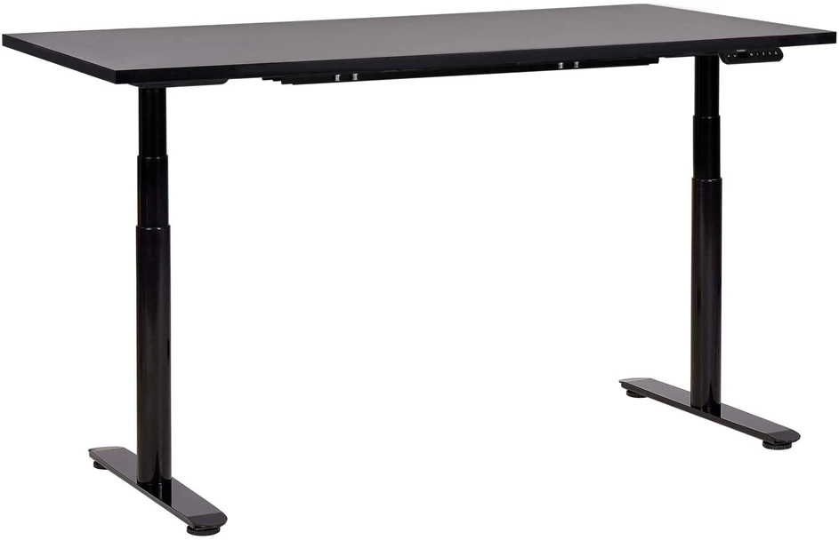 Beliani Elektriškai reguliuojamas stalas DESTINAS, juodas, 160 cm x 72 cm