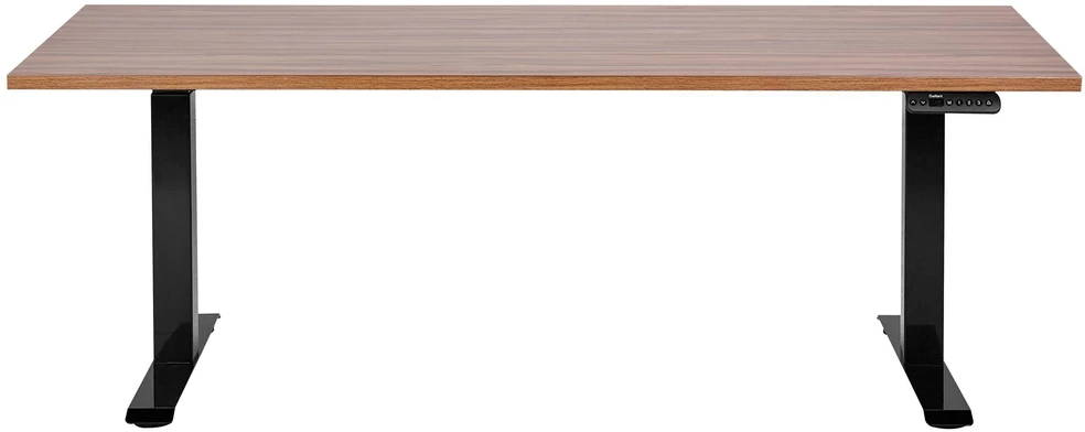 Beliani Elektriškai reguliuojamas stalas DESTINES rudas/juodas 180 cm 80 cm