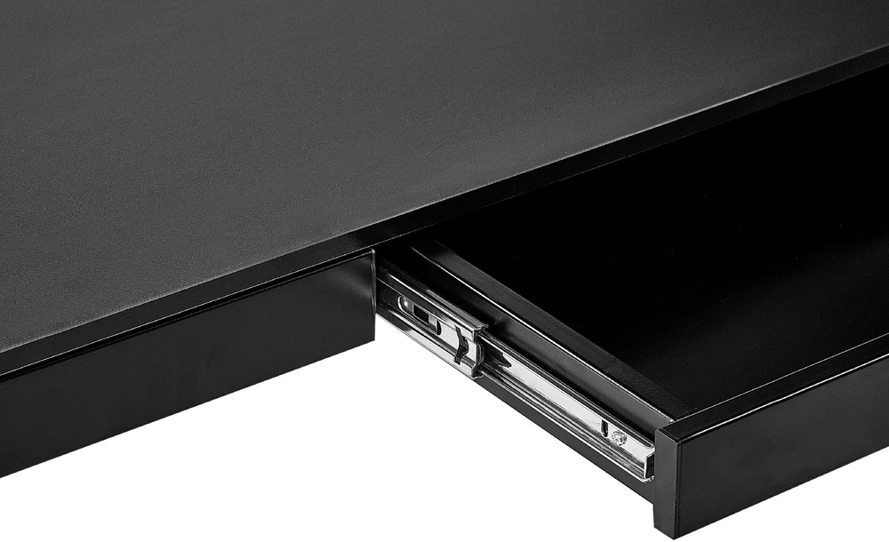 Beliani Elektroniškai reguliuojamas stalas KENLY juodas 120 cm 60 cm su USB jungtimi
