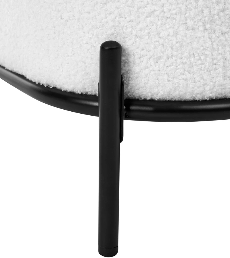 Beliani Fotelis LUNDE Boucle baltas
