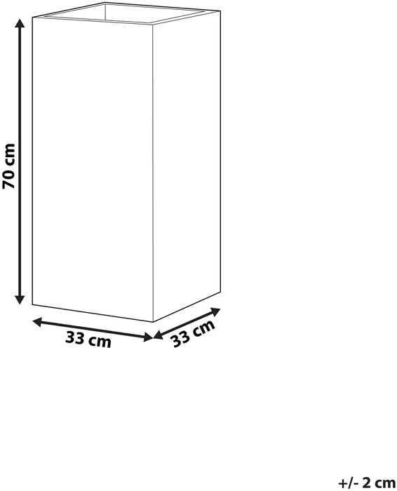 Beliani Gėlės vazonas DION 33 cm tamsiai pilkas