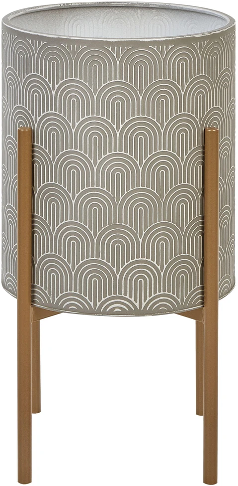 Beliani Gėlių stovas AUBRIETA Metalinis 31 cm pilkas