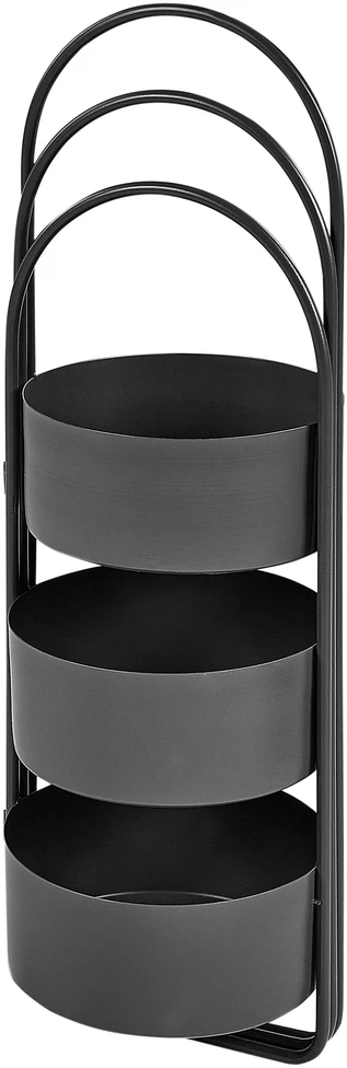 Beliani Gėlių stovas COLUTENA metalinis 56 cm juodas