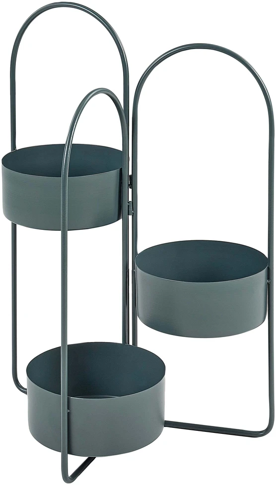 Beliani Gėlių stovas COLUTENA metalinis 56 cm tamsiai mėlynas