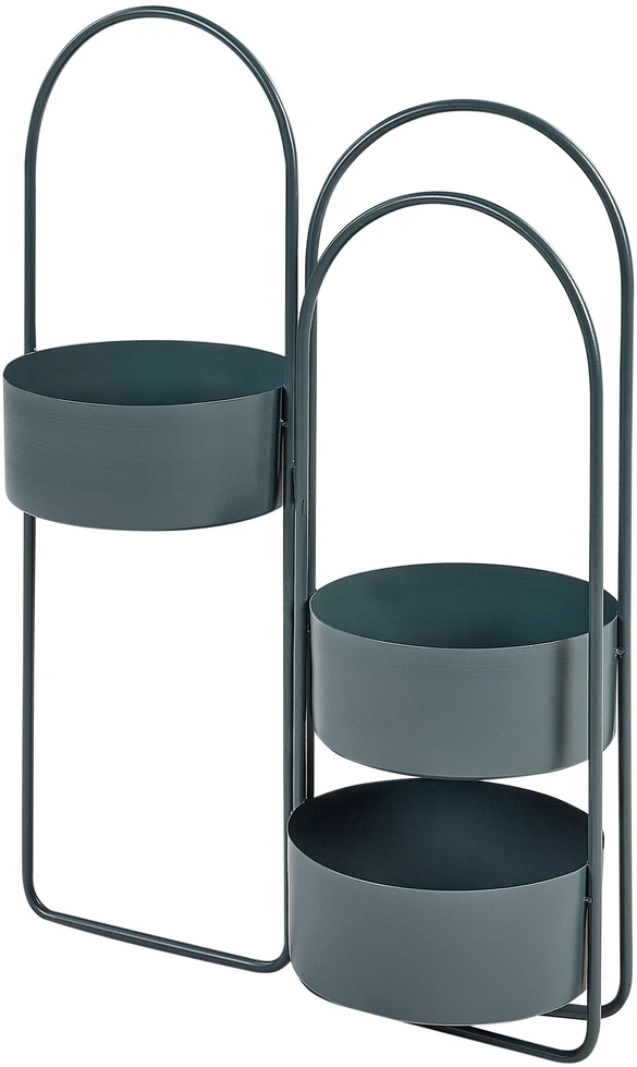 Beliani Gėlių stovas COLUTENA metalinis 56 cm tamsiai mėlynas