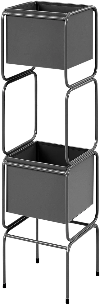 Beliani Gėlių stovas COTINUS Metal 20 cm Juodas