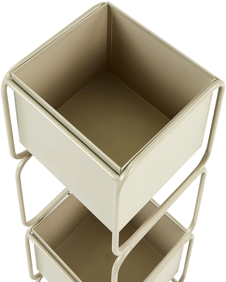 Beliani Gėlių stovas COTINUS Metalinis 20 cm smėlio spalvos