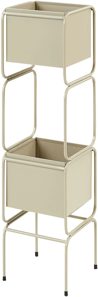 Beliani Gėlių stovas COTINUS Metalinis 20 cm smėlio spalvos