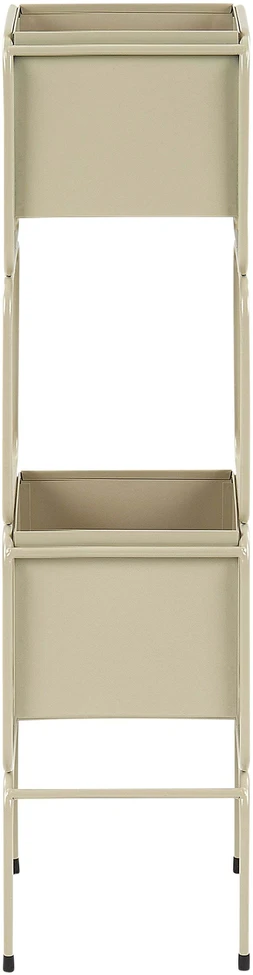 Beliani Gėlių stovas COTINUS Metalinis 20 cm smėlio spalvos