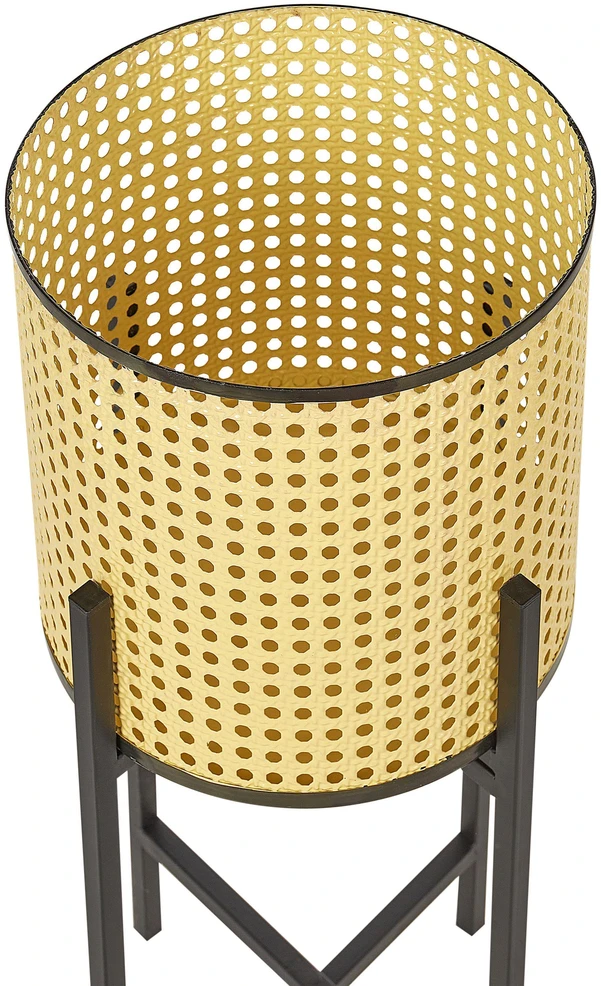 Beliani Gėlių stovas FALLOPIA metalinis 25 cm smėlio spalvos