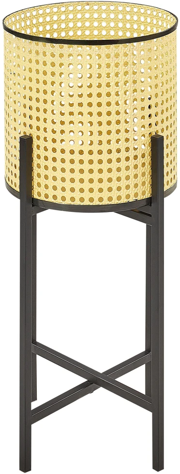 Beliani Gėlių stovas FALLOPIA metalinis 25 cm smėlio spalvos