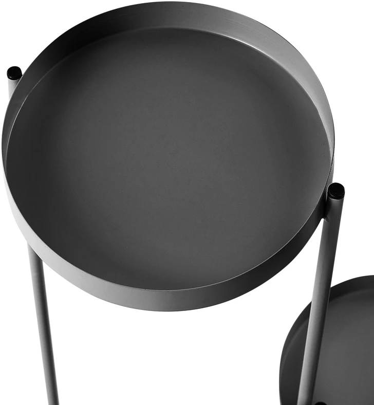 Beliani Gėlių stovas FRAGARIA metalinis 42 cm juodas
