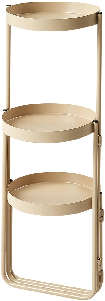 Beliani Gėlių stovas FRAGARIA metalinis 42 cm smėlio spalvos